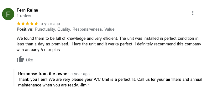 google hvac review